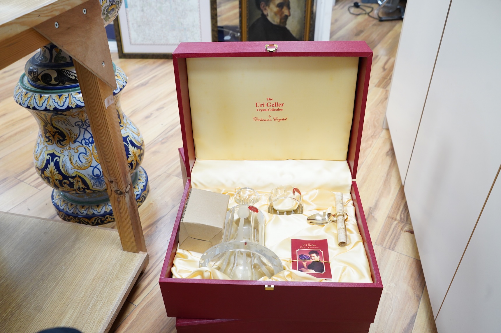 The Uri Geller Crystal Collection - three cased sets by Dickenson Crystal